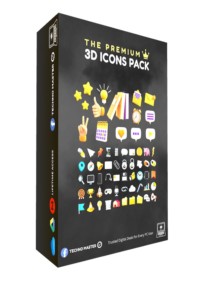 3D Icons Pack – High-Resolution 3D Icons for Modern Design Projects product image (1)