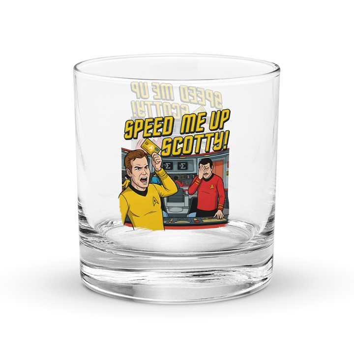 Speed Me Up, Scotty! Comic Rocks Glass product image (2)