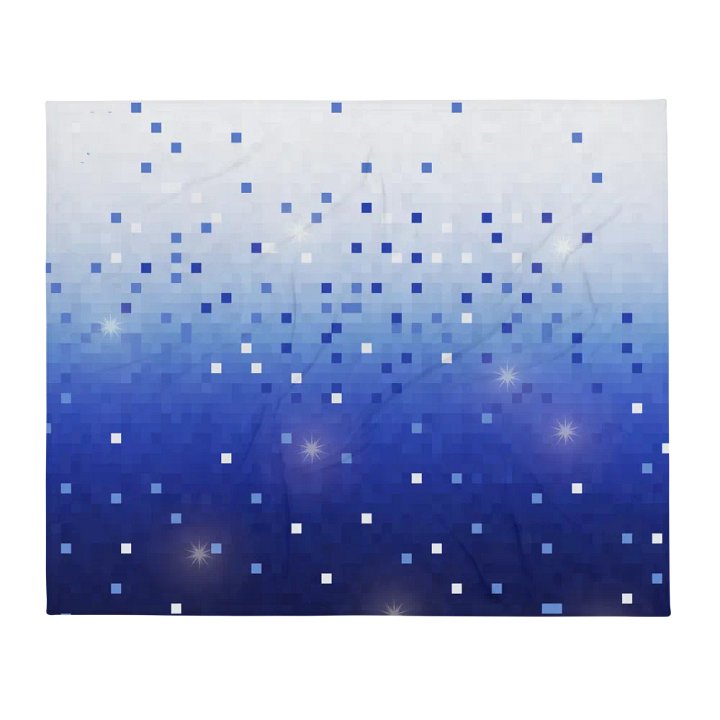 Blue Square Confetti Throw Blanket product image (13)