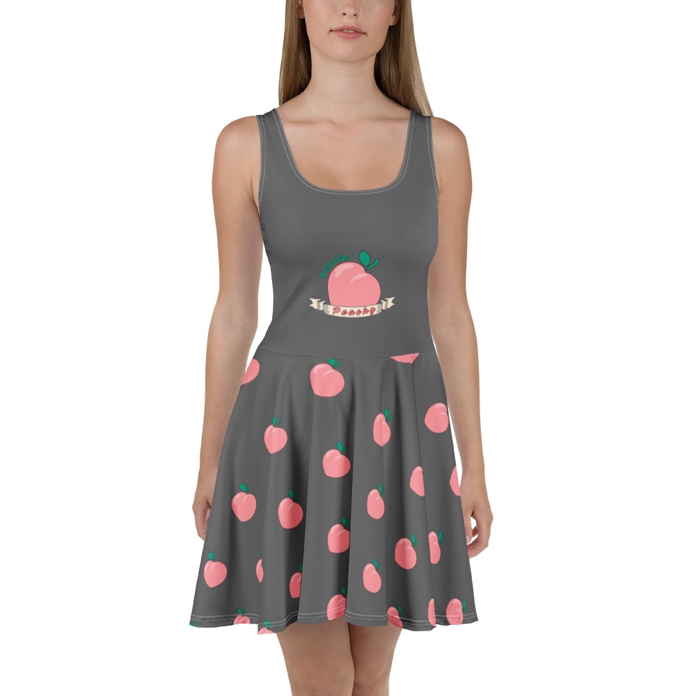 Gray "Feelin' Peachy" All-Over Print Dress product image (2)