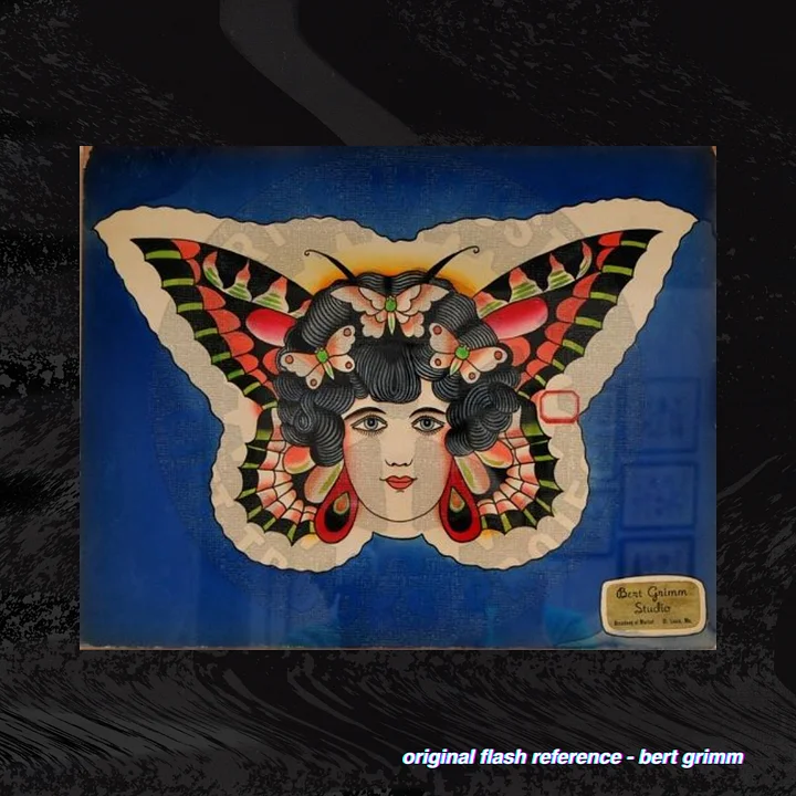 Bert Grimm Traditional Butterfly Lady Head Pattern product image (2)