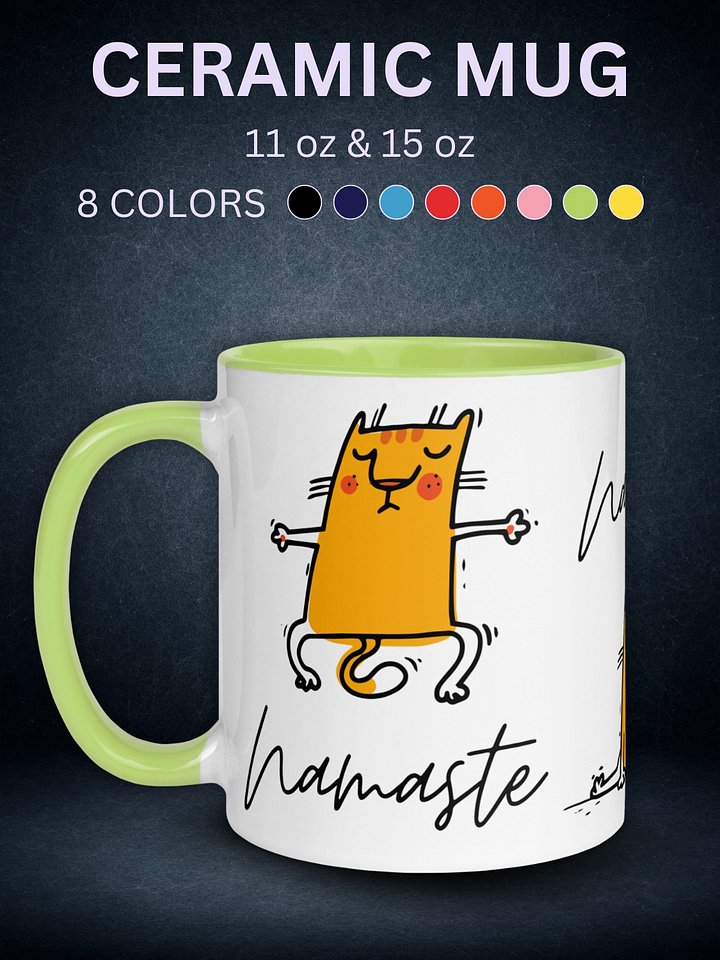 Namaste Funny Yoga Cat Ceramic Mug product image (1)