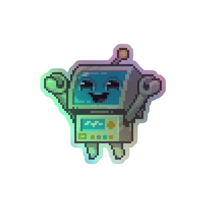 Happy Robot Holographic Sticker product image (2)