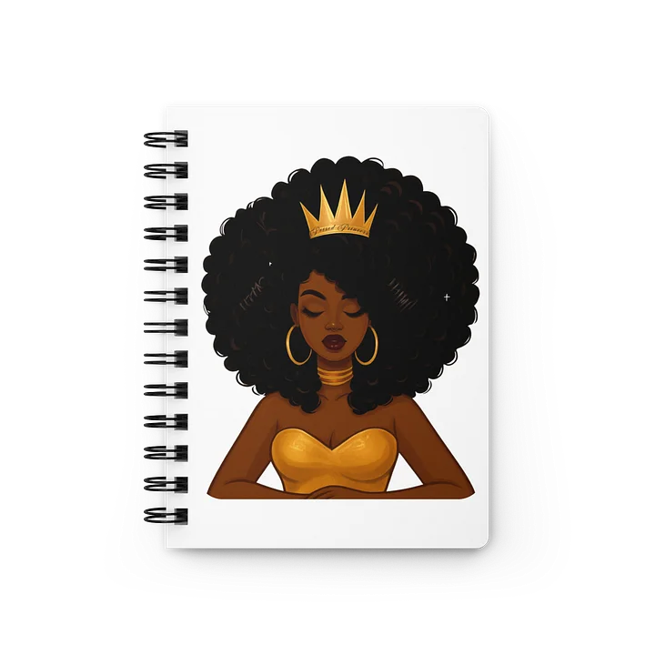 Poised Princess Golden Crown Afro Spiral Journal product image (1)