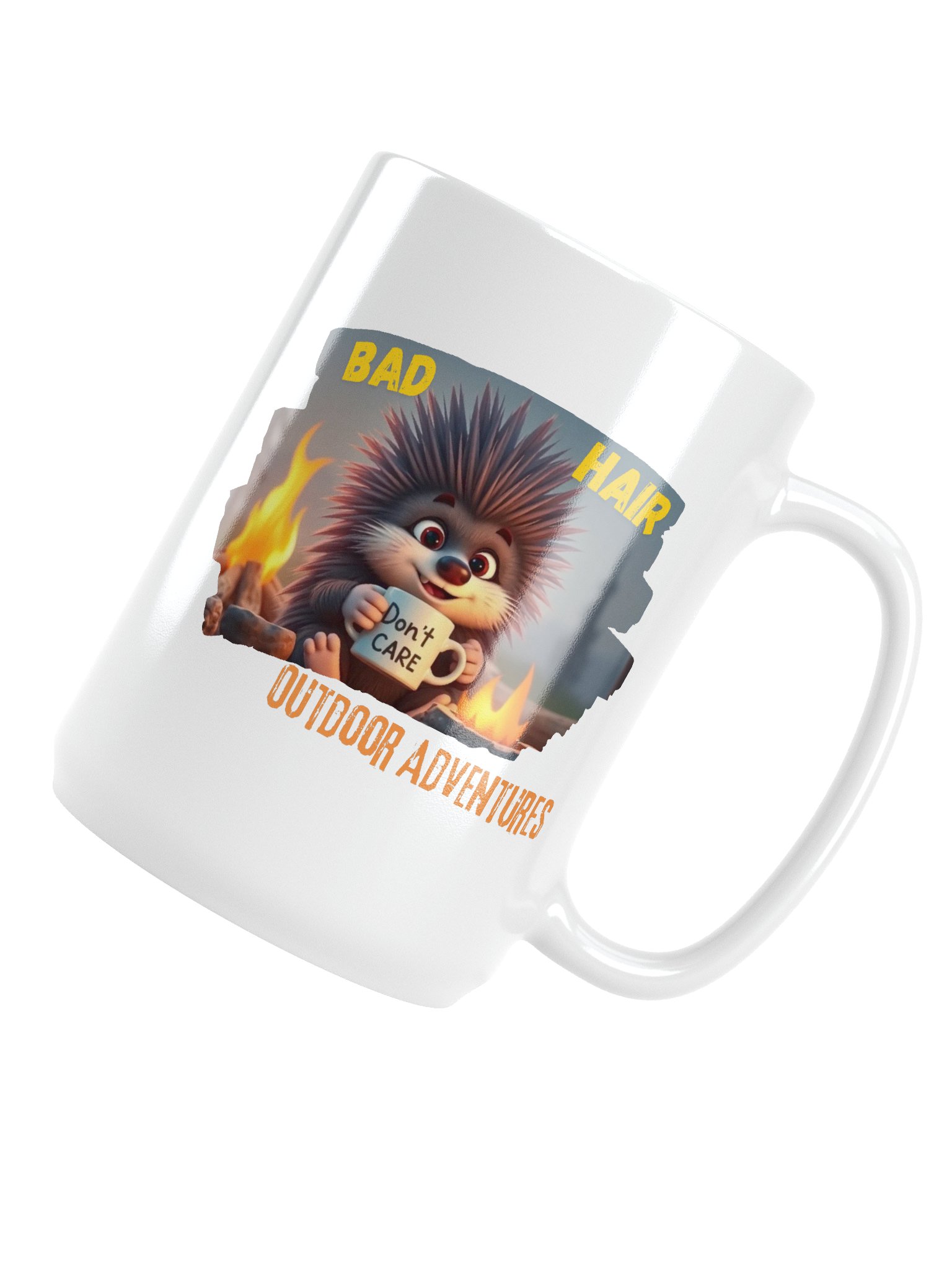 “Bad Hair, Don’t Care” Porcupine Coffee Mug product image (5)
