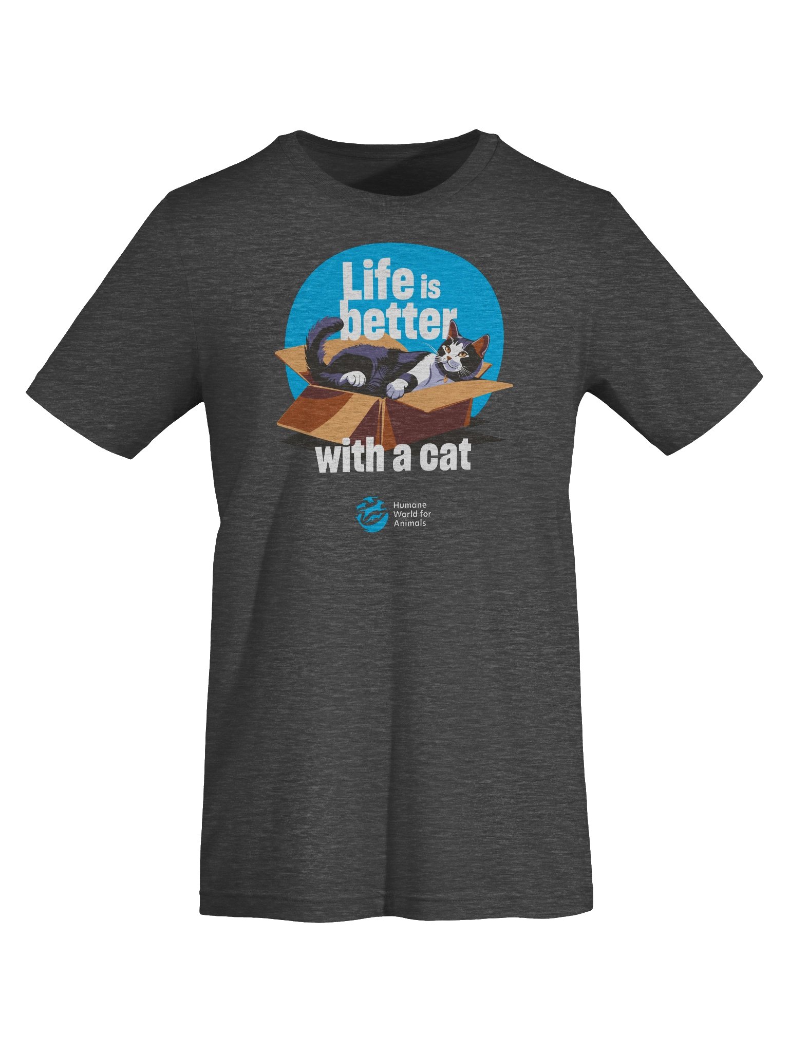 Life is better with a cat - T-shirt product image (4)