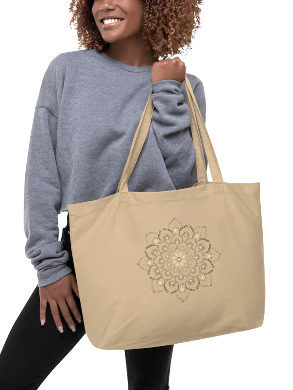 Golden-Brown Mandala Organic Cotton Tote product image (4)