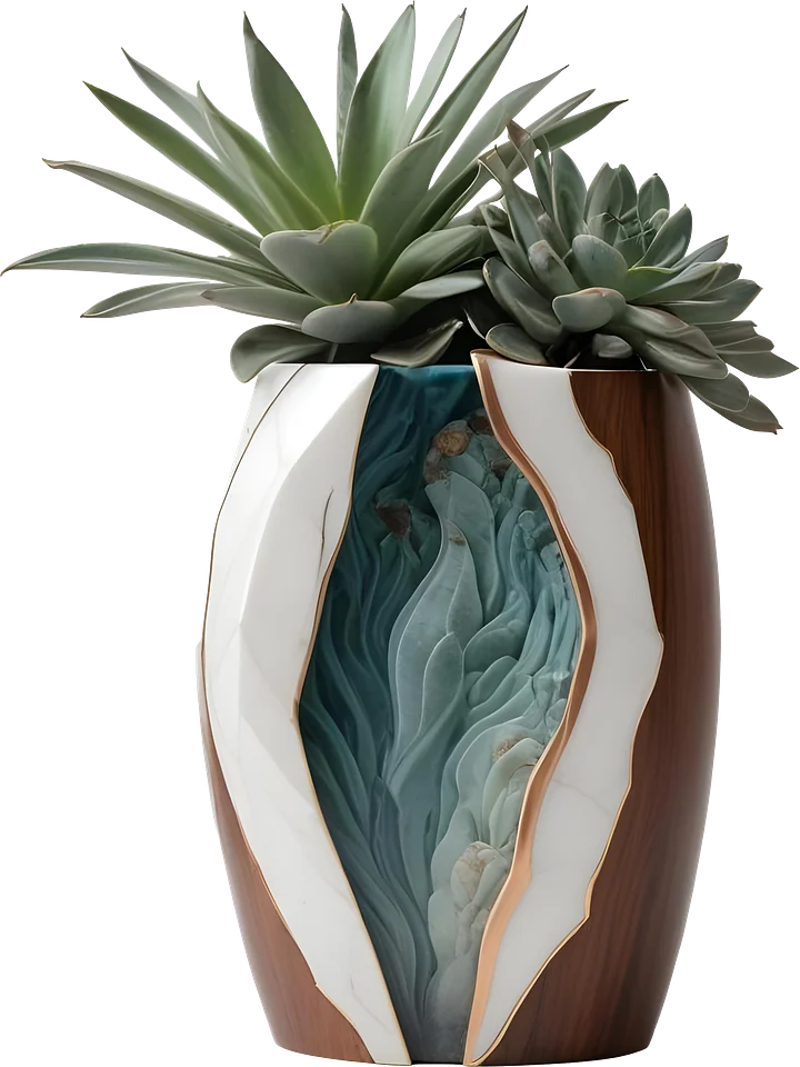 Earthly Symphony – Boho Chic Pot object PNG product image (1)