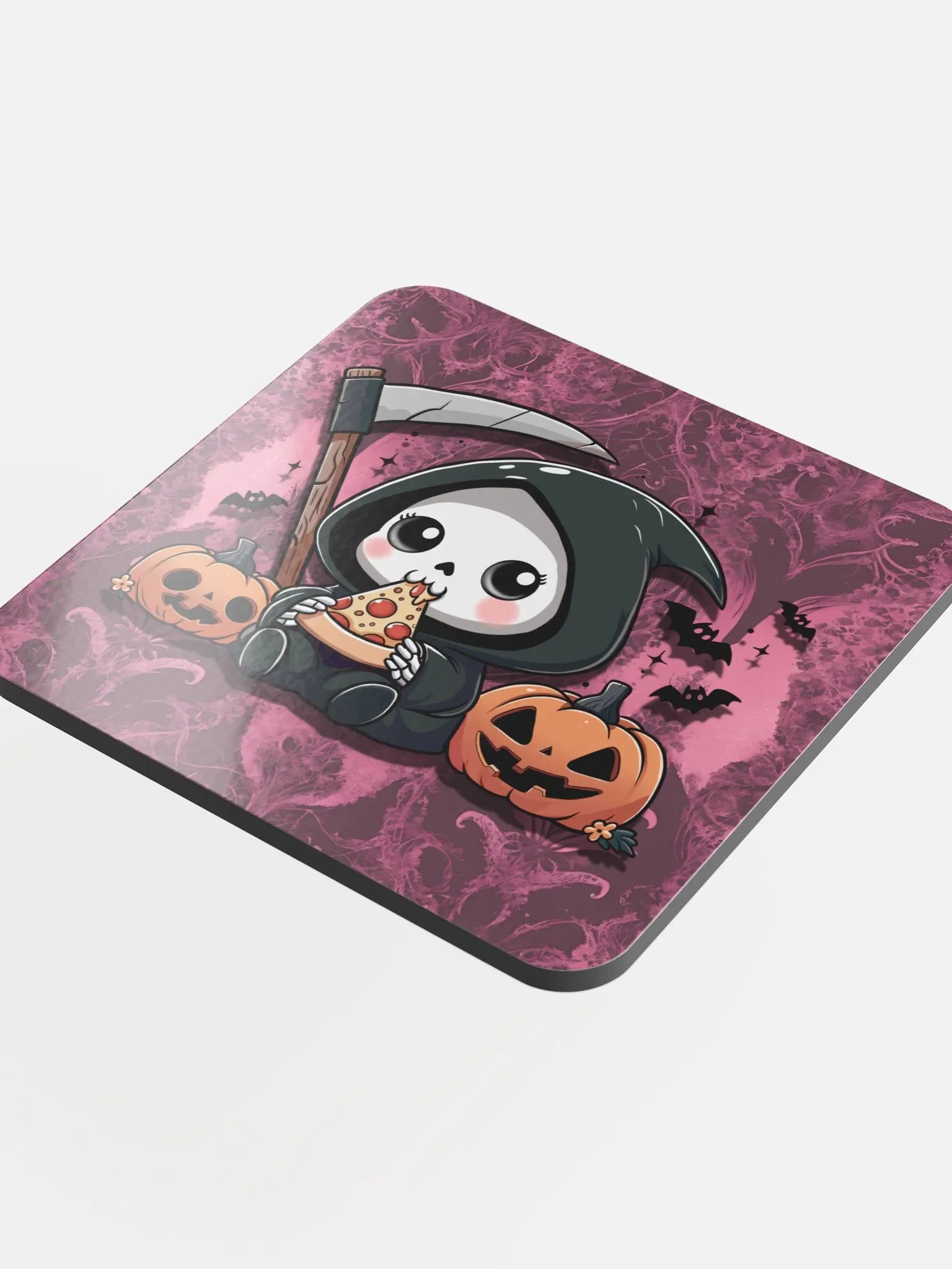 Grim Pizza Party Cork Coaster - Reaper product image (4)