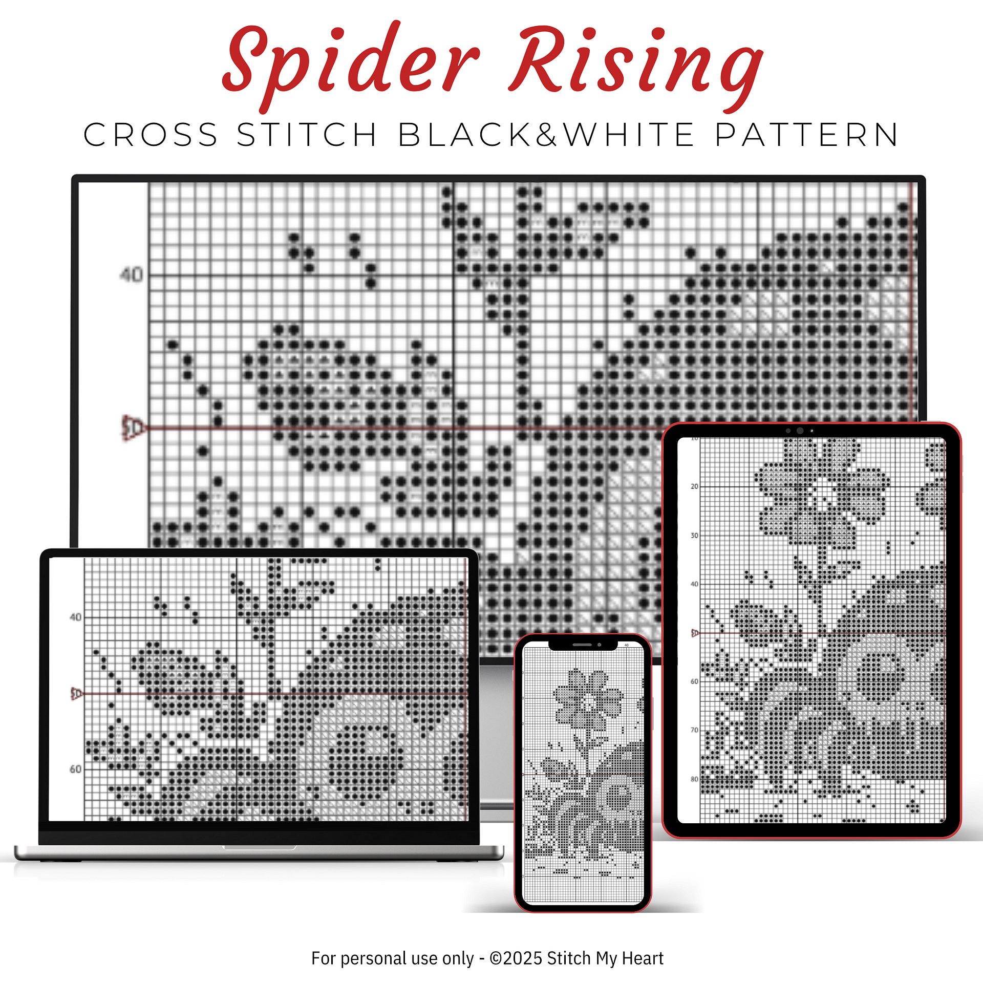 Spider Rising Cross Stitch Pattern product image (4)