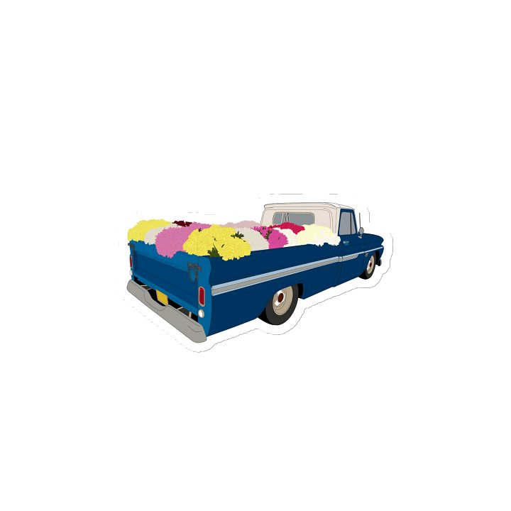 Floral Pickup Truck Magnet product image (2)