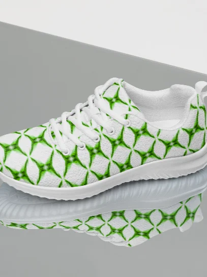 Green Starburst Pulse Sneakers Geometric Green Hex Women's Sneakers product image (3)