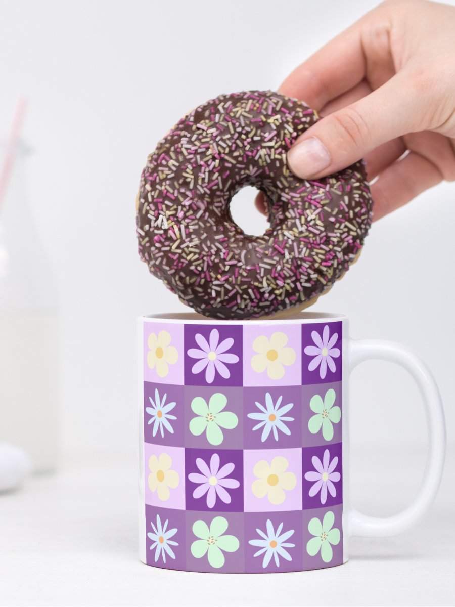 Mauve Floral Pattern Mug product image (1)
