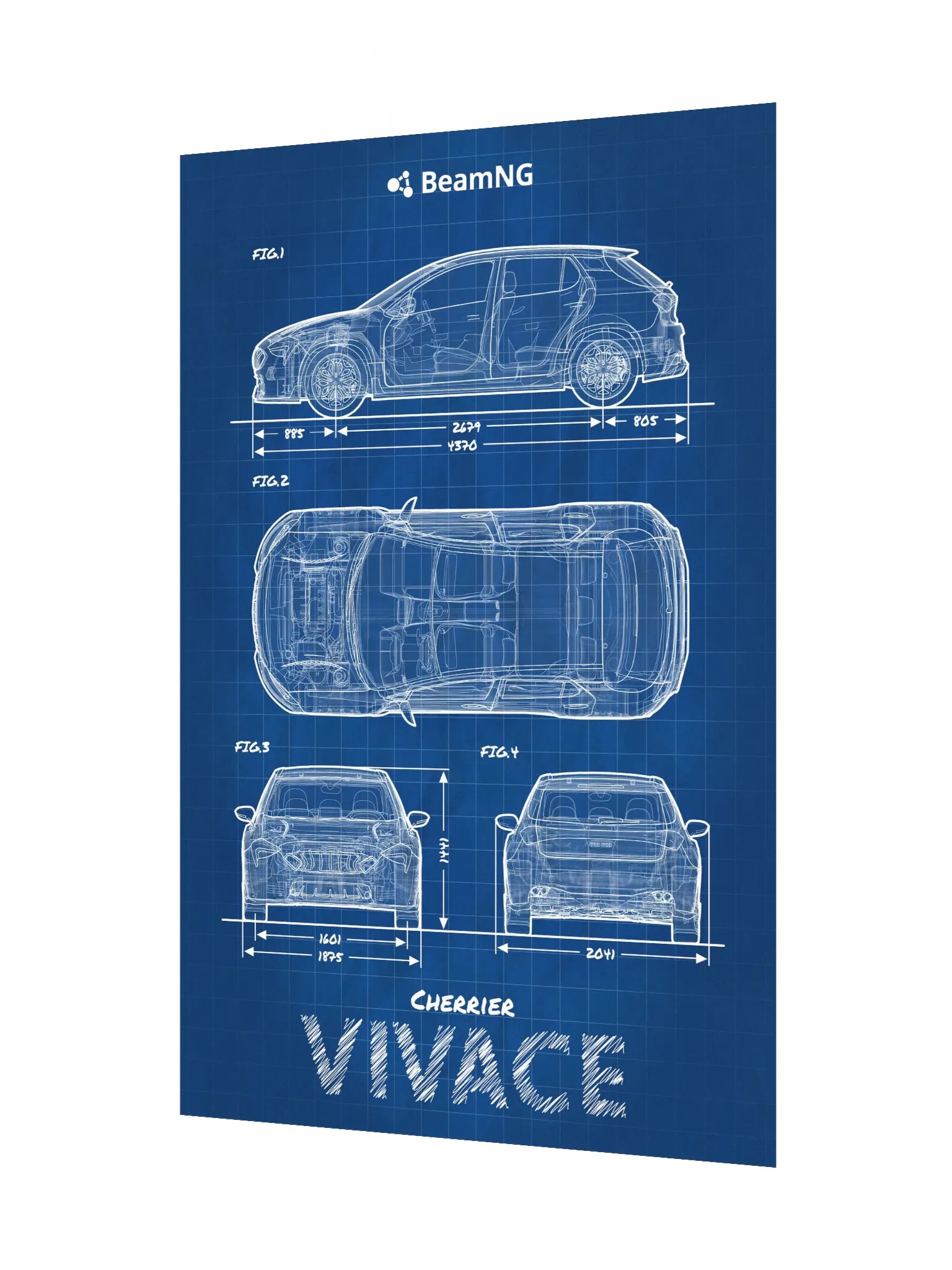 Cherrier Vivace Blueprint Poster product image (3)