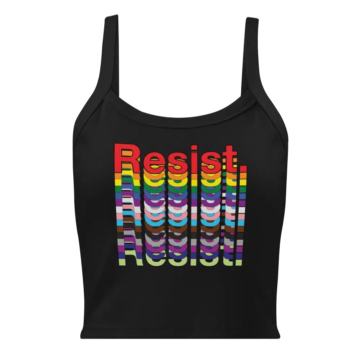 Resist - Rainbow Bella+Canvas Micro-Rib Tank Top product image (1)
