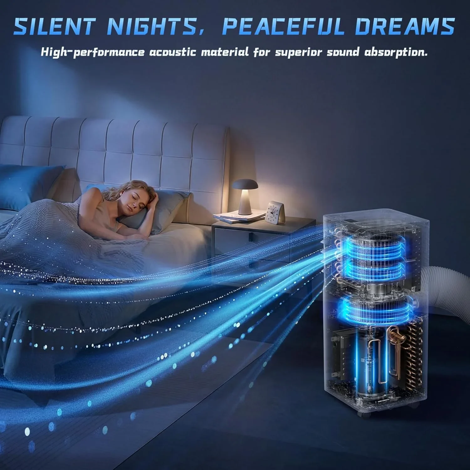 9000 BTU Portable Air Conditioner with Dehumidifier, Fan, Sleep Mode & Remote Control product image (3)