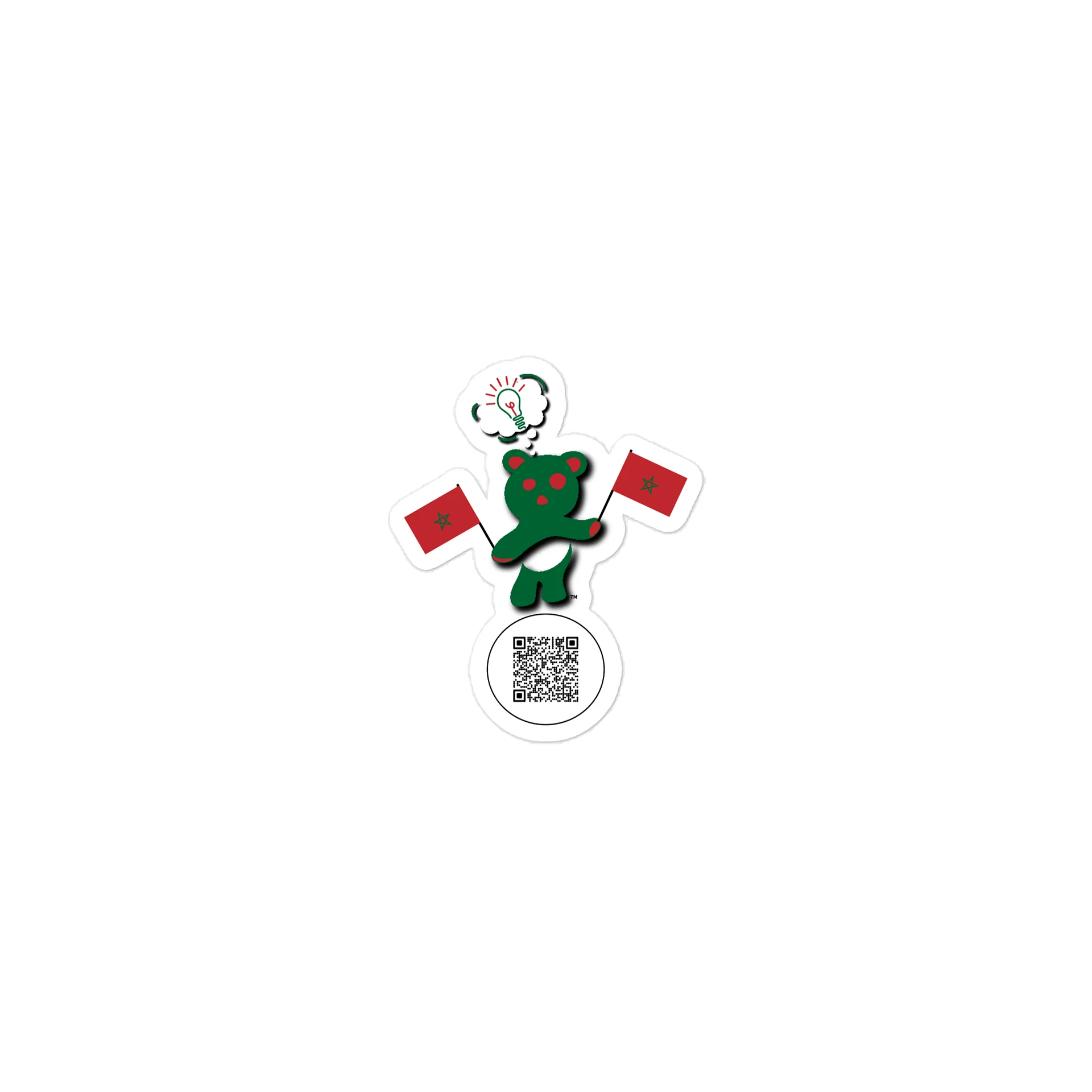 Morocco — Country Bear Sticker | BehrBrained Media product image (1)