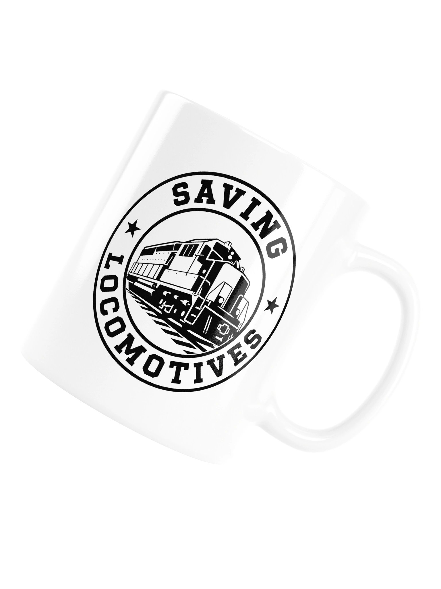 Saving Locomotives White Ceramic Mug product image (6)