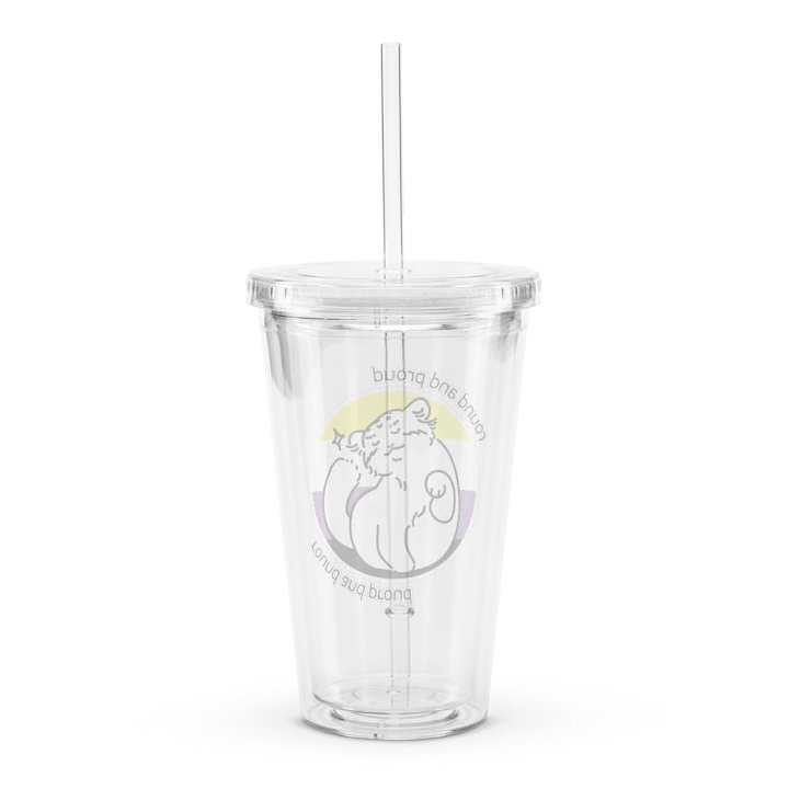 Round and Proud Manul Nonbinary Version - Transparent Cup & Straw product image (2)
