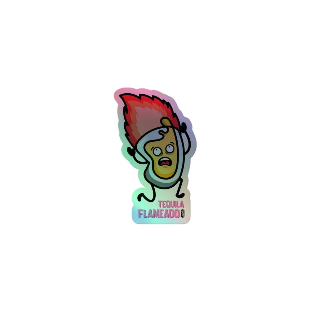 Tequila Flameado - Sticker (Holographic Kiss Cut) product image (1)