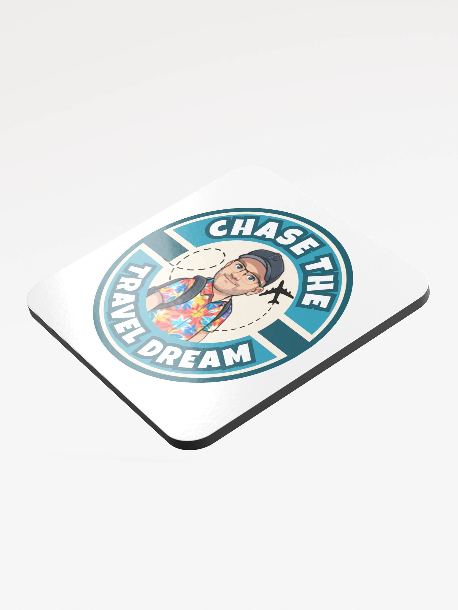 Chase the Travel Dream Glossed Cork Coaster Set product image (3)