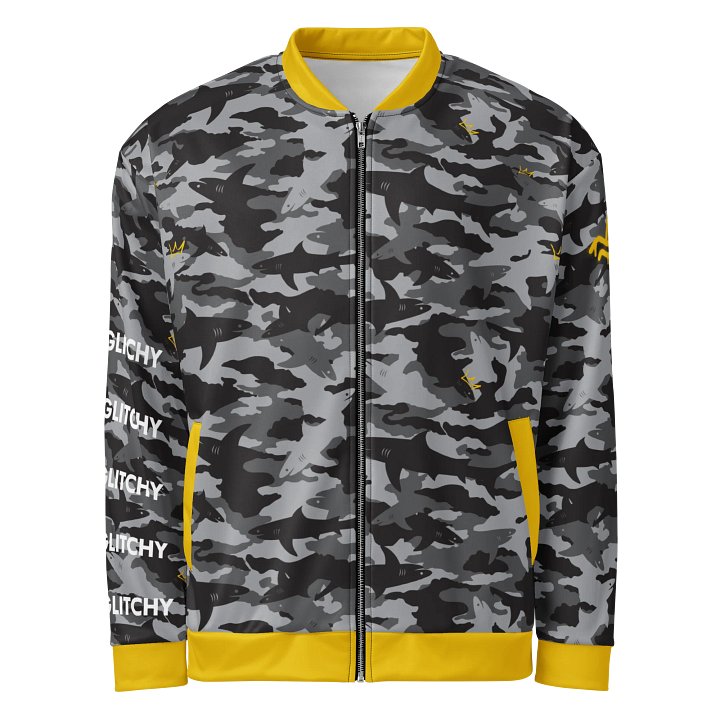 Sharkmoflauge Graffiti Grayscaled Bomber Jacket product image (1)