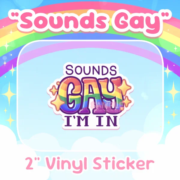 "Sounds Gay" Vinyl Sticker product image (1)