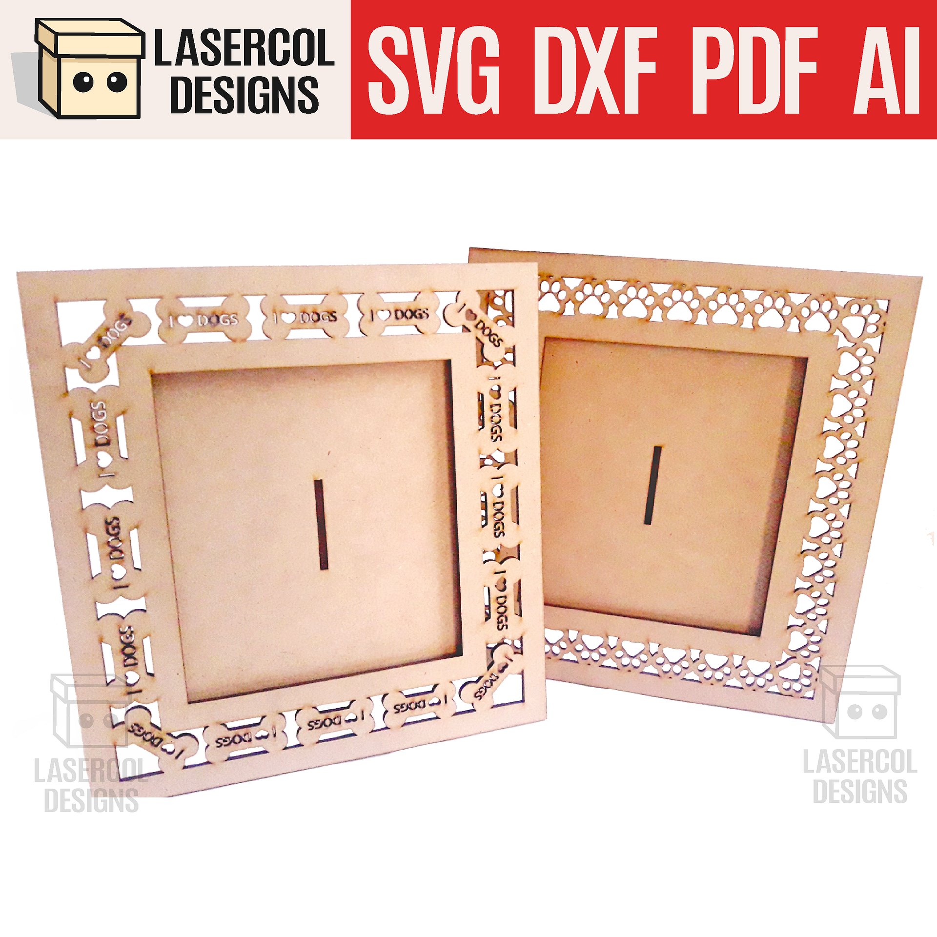 Photo frame (Two Styles) Set 1 - Laser Cut Files product image (1)