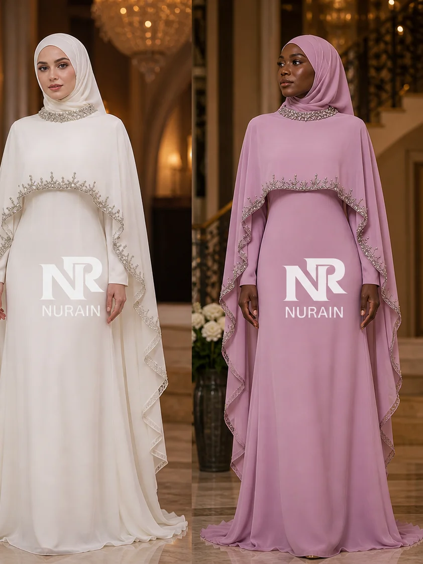 Women's Luxury Eid Abaya Kaftan Dress – Elegant Dubai Jalabiya Long Sleeve Maxi Robe for Ramadan, Wedding Party, Evening Gown & Islamic Modest Wear product image (2)