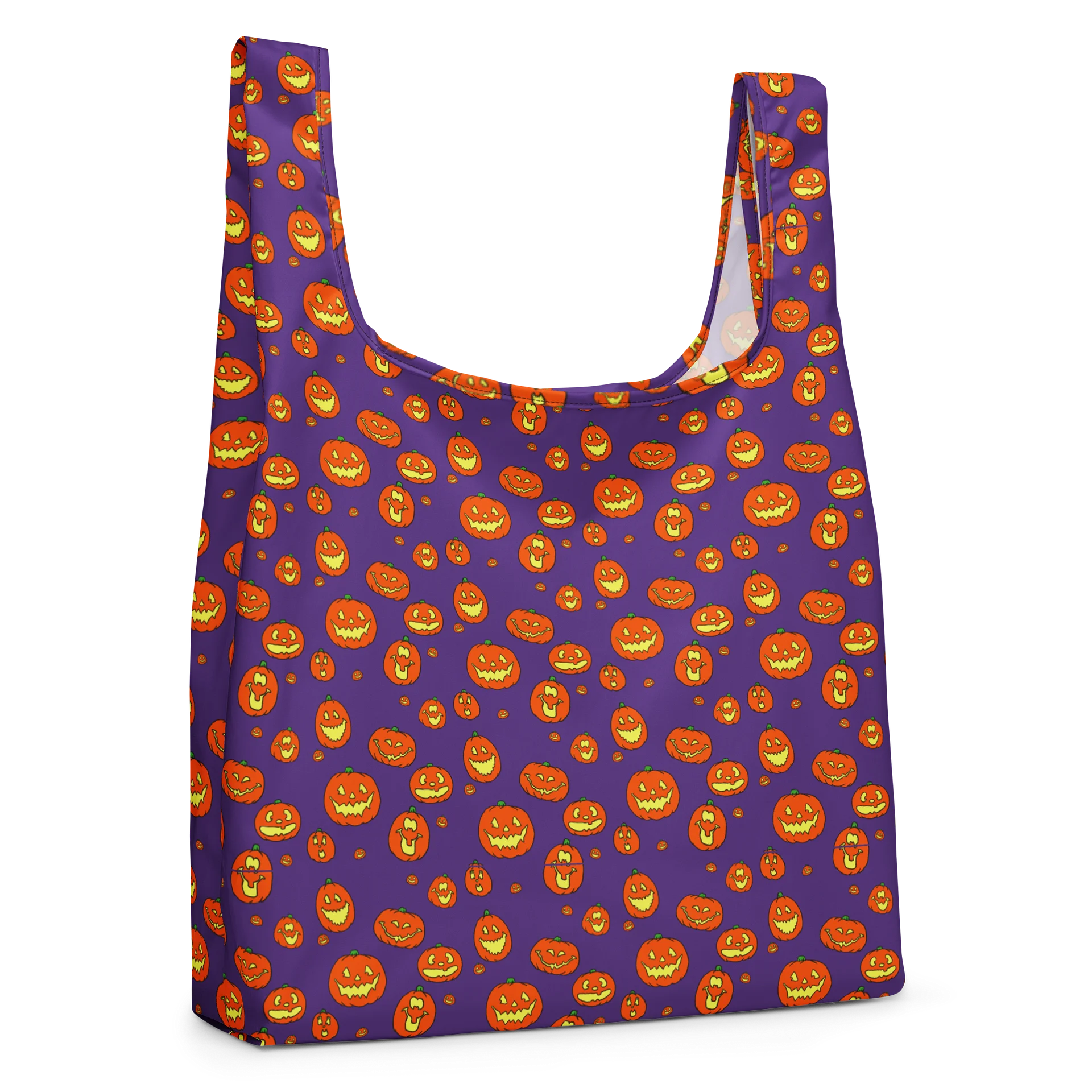 Vintage Pumpkin Reusable Shopping Bag - Purple product image (4)