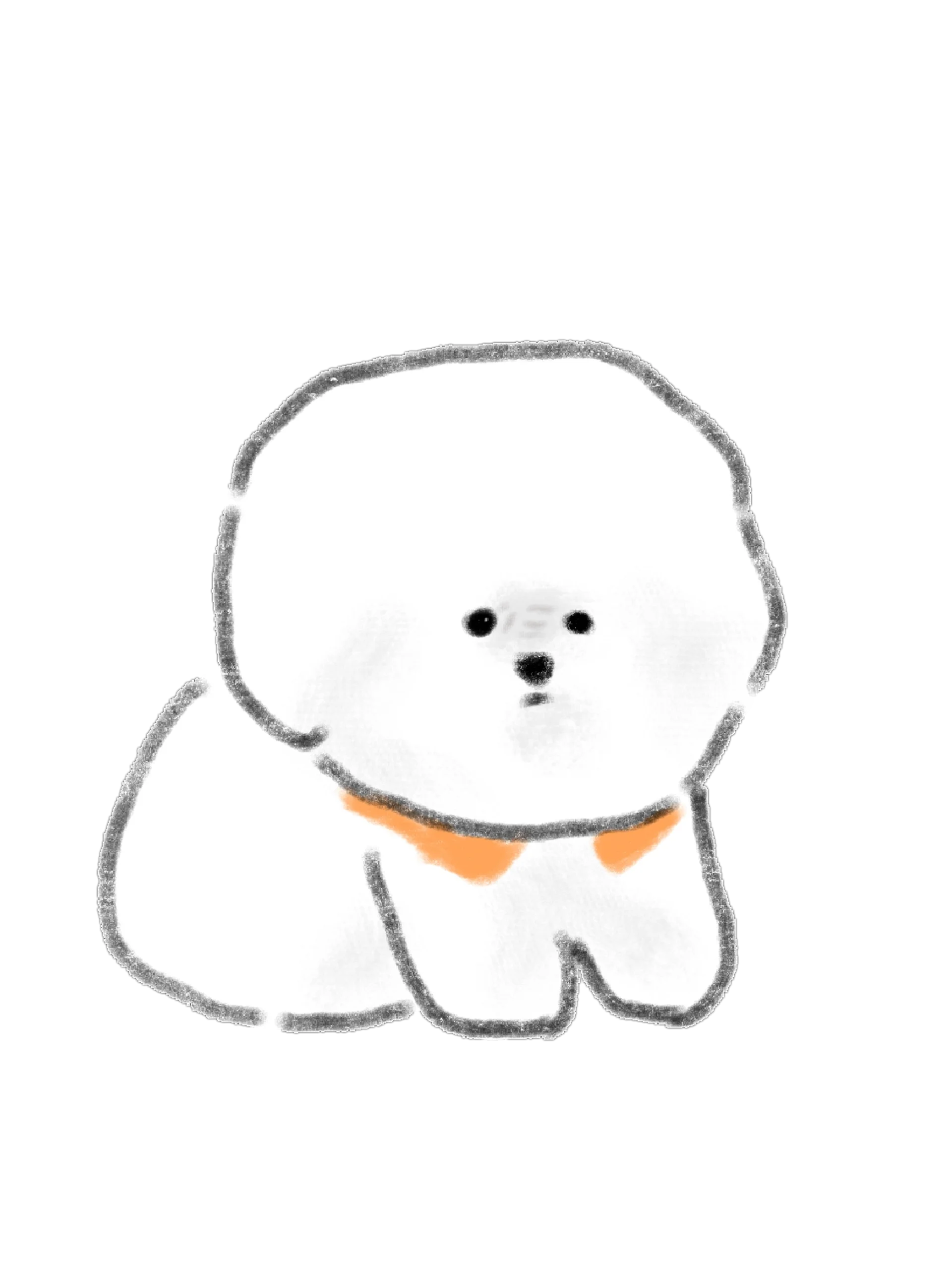 15 Hand-Drawn White Dog PNG Clipart Bundle product image (10)