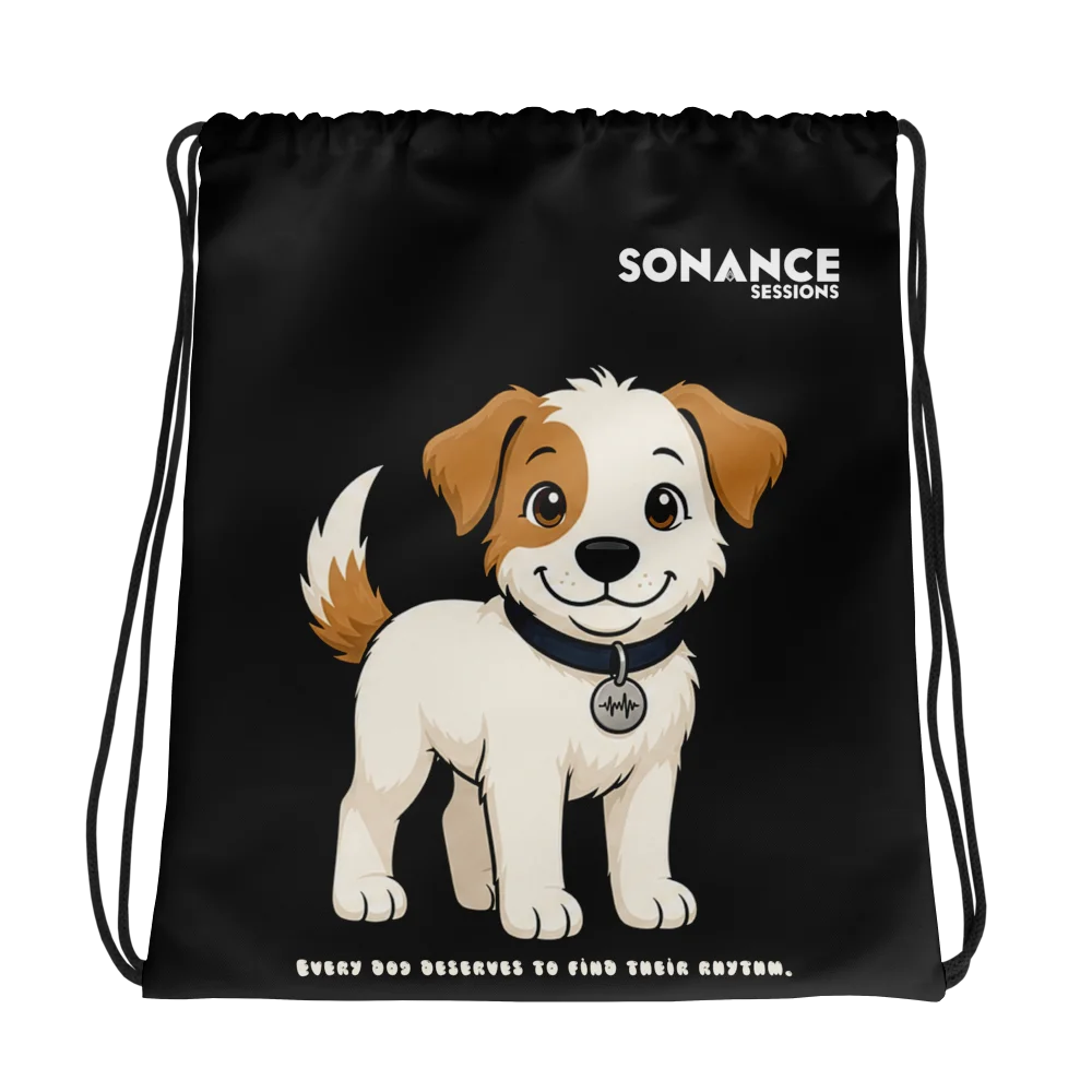 Sonance Dog Drawstring Bag (Stand) Black product image (1)