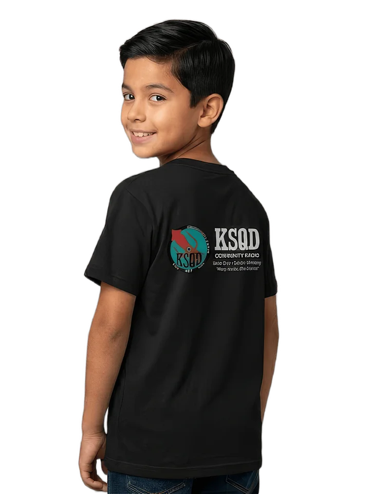 KSQD “Soundwave Squid” Youth Performance T-Shirt (Blue Squid) product image (2)