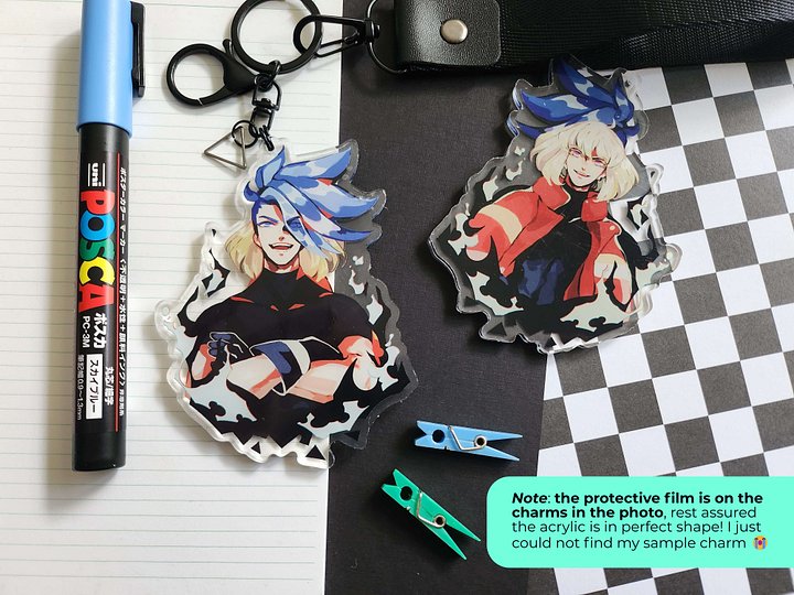 🟢Promare // Double Sided Acrylic Charm product image (1)