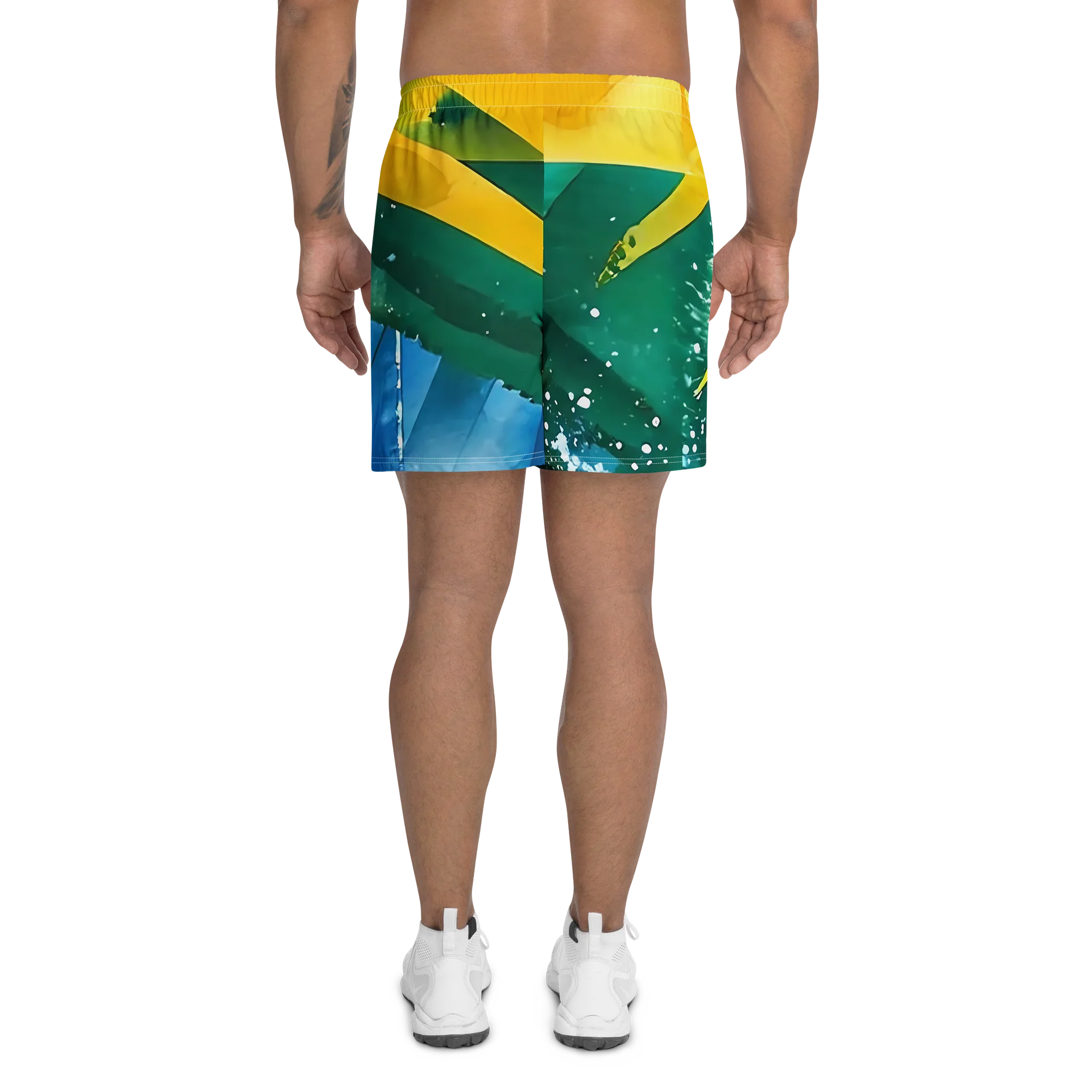 Abstract Diplomat Print - Sport SVG - Caribbean Apples | Athletic Long Shorts product image (5)