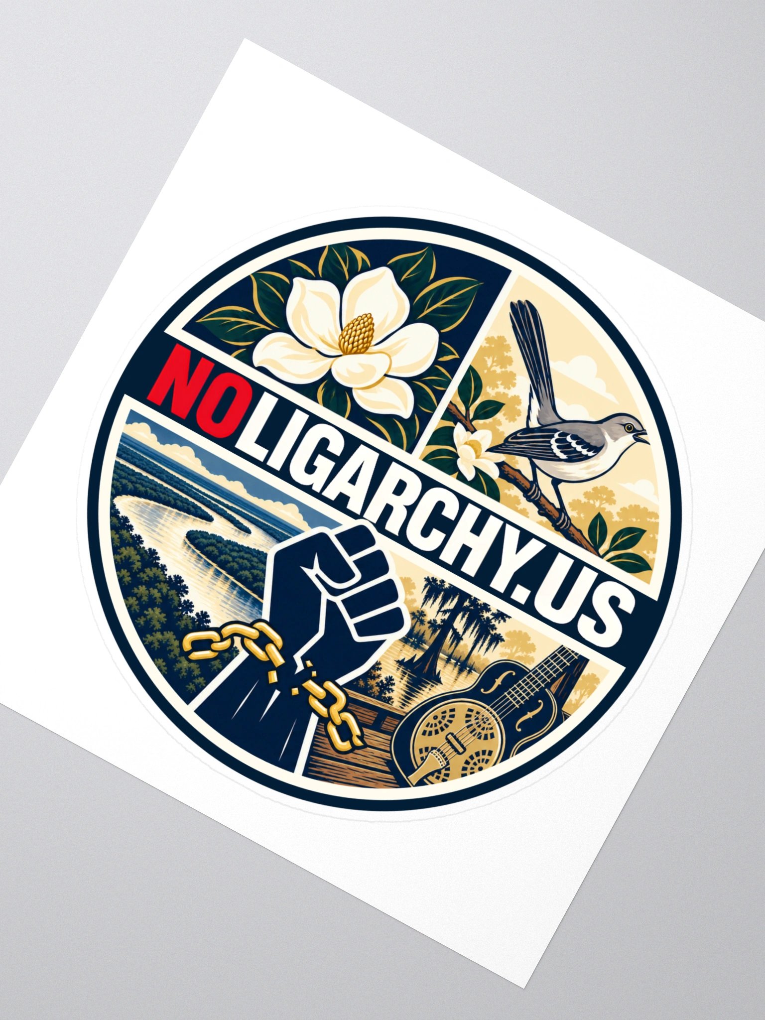Mississippi NOLIGARCHY.US sticker product image (2)