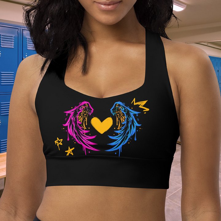 RISE Collection: Subtle Pansexual Pride Phoenix Mild Compression Sports Bra product image (1)