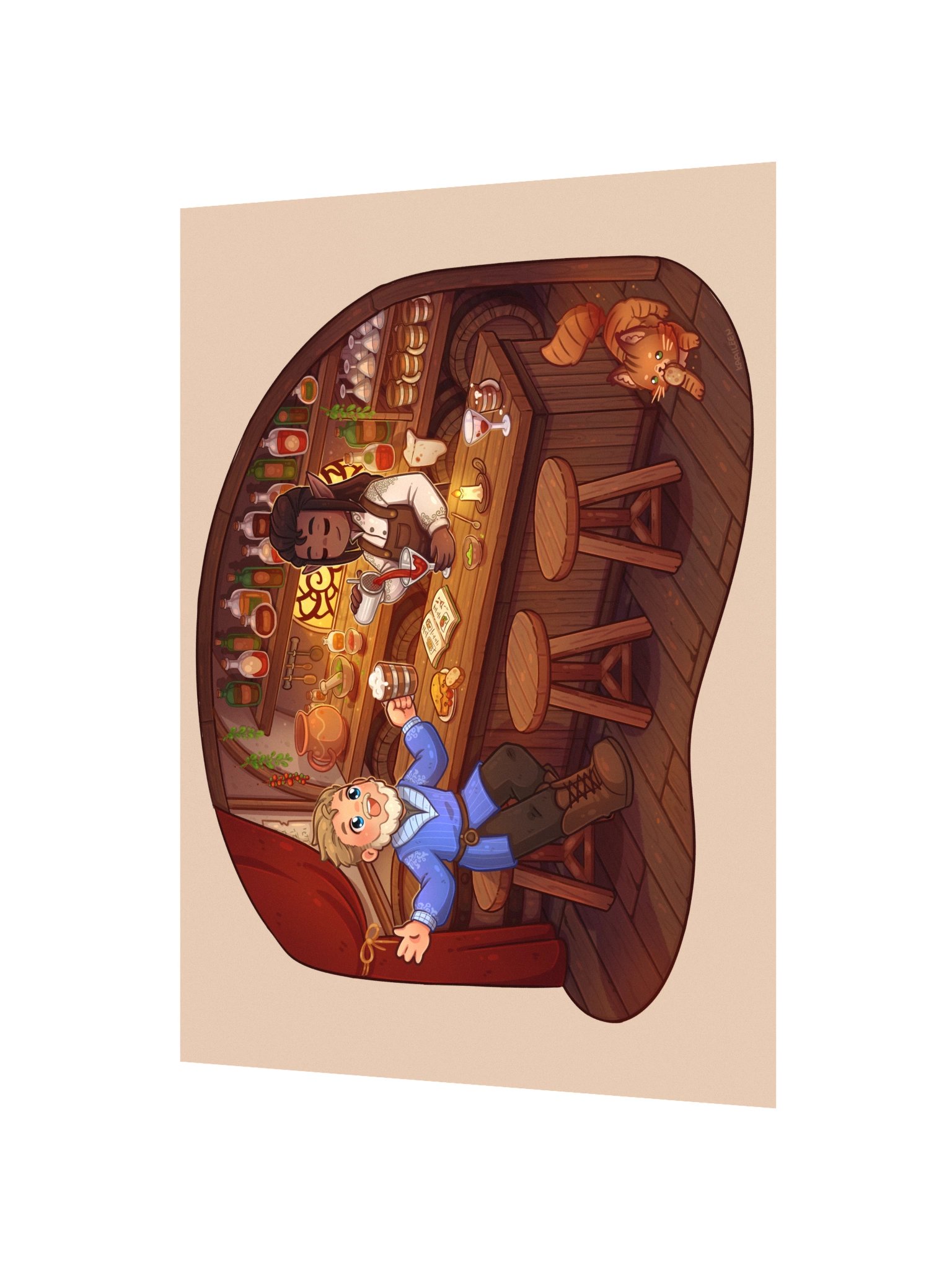 Cursed Cocktail Chibi Art Print product image (2)