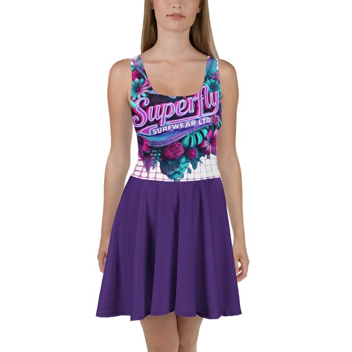 Tropical Flora All-Over Print Skater Dress product image (1)