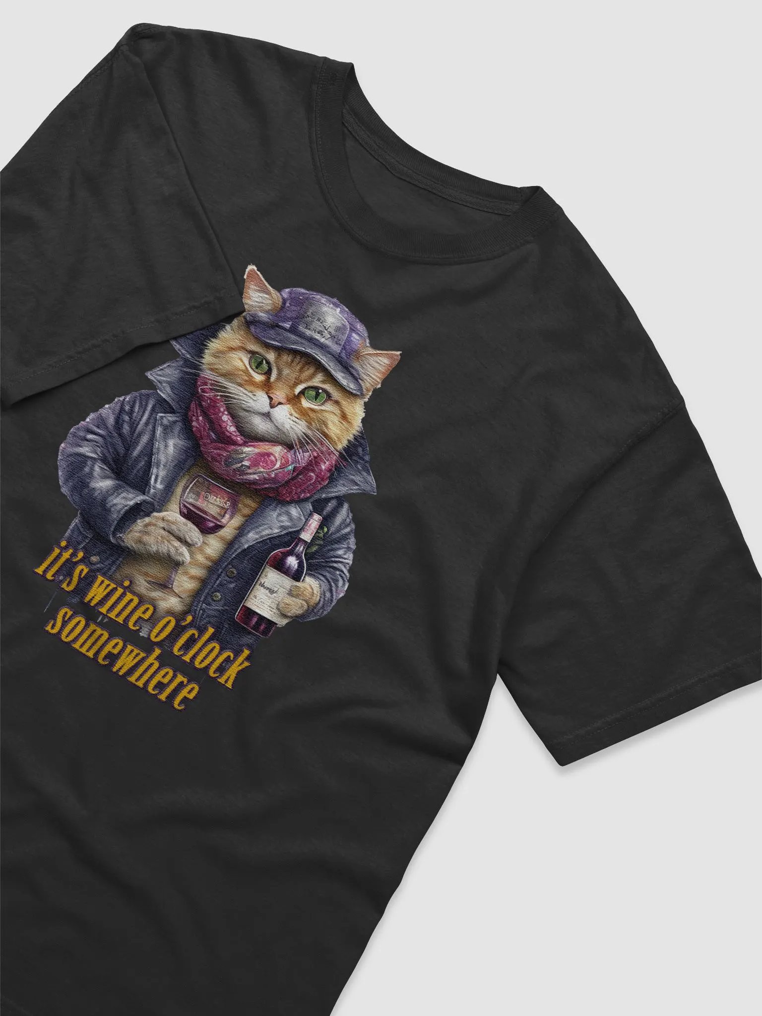it's wine o'clock somewhere Cat product image (3)