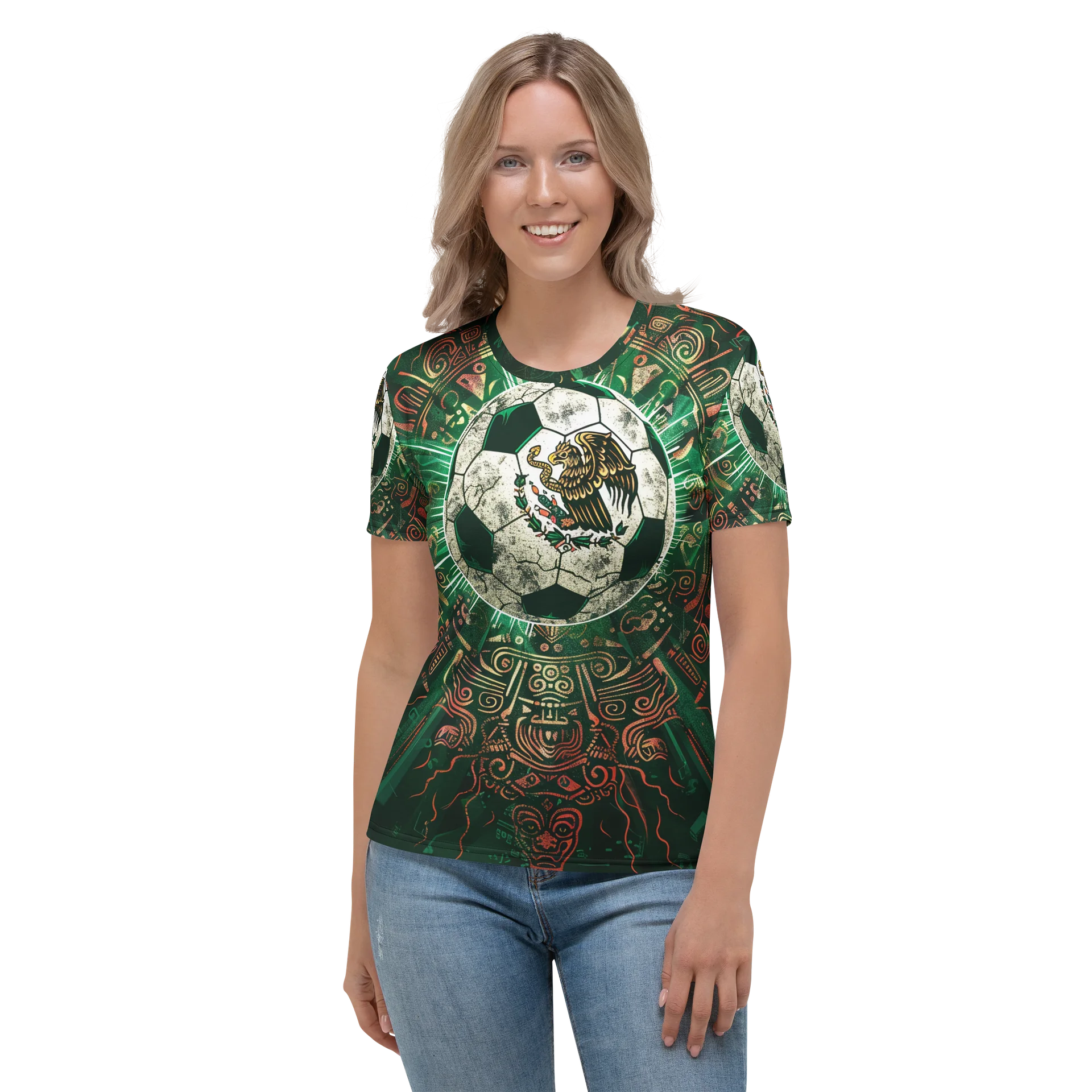 Mexico Womens Fantasy Football Shirt | Camiseta de fútbol femenina de fantasía mexicana product image (5)