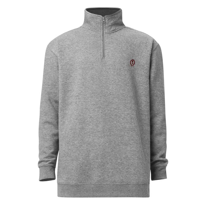 EXCLAIMING MENTALLY (burgundy) embroidered quarter zip product image (7)