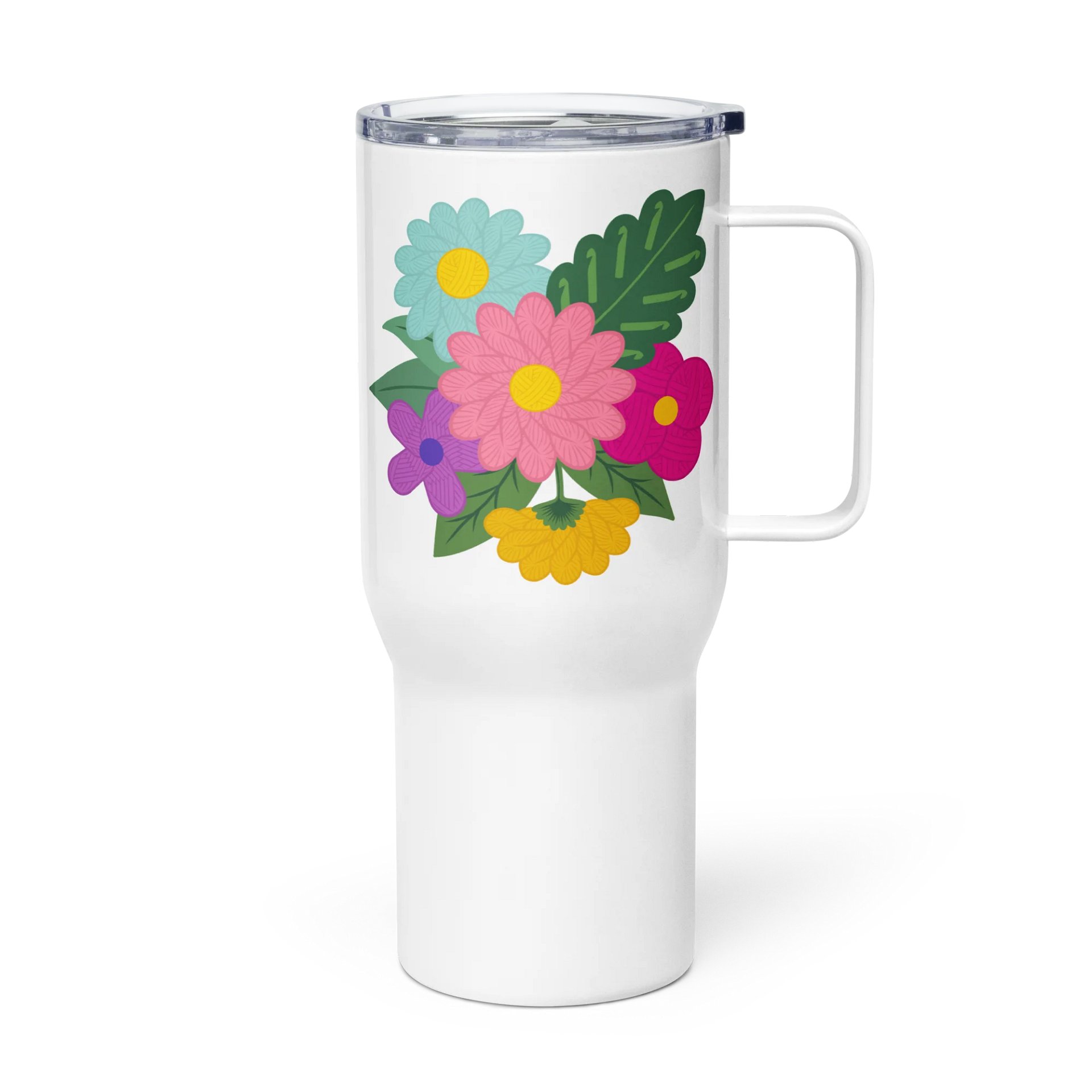 Floral Yarn Travel Mug with Handle product image (3)