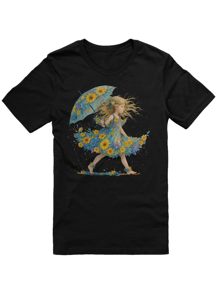 Cottagecore Daisy Umbrella T-Shirt With Whimsical Wildflower Girl product image (4)