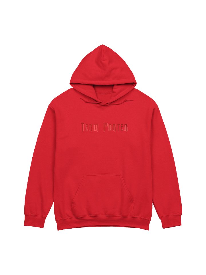 Team Porter Monochrome Embroidered Unisex Hoodie | Red/Red product image (1)