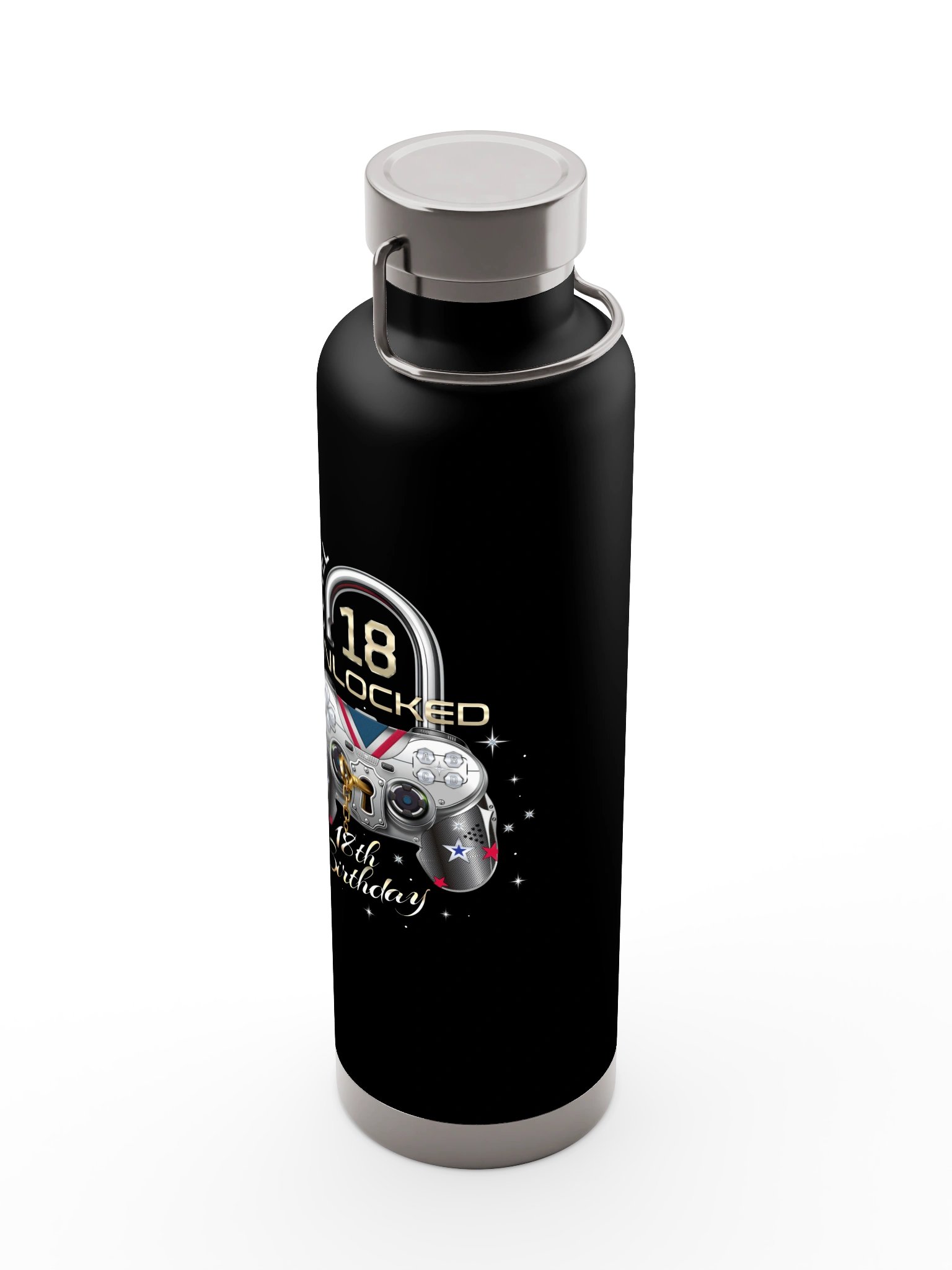 Gaming 18th Birthday Gift Water Bottle product image (2)