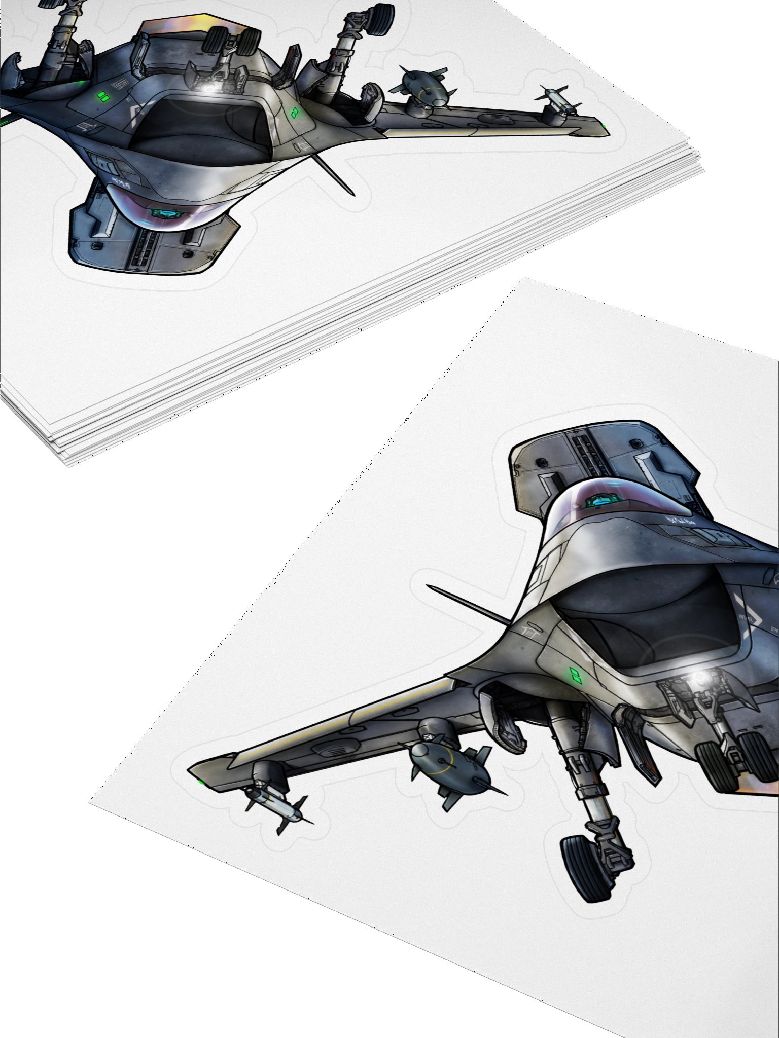 Vortex - Grey Flat (5.5 inch Sticker) product image (4)