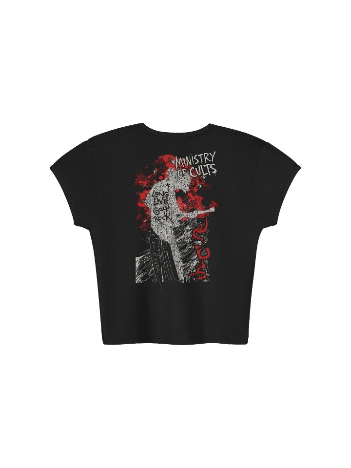 The Cure Retro Womens Ribbed Baby Tee Crop Top product image (2)