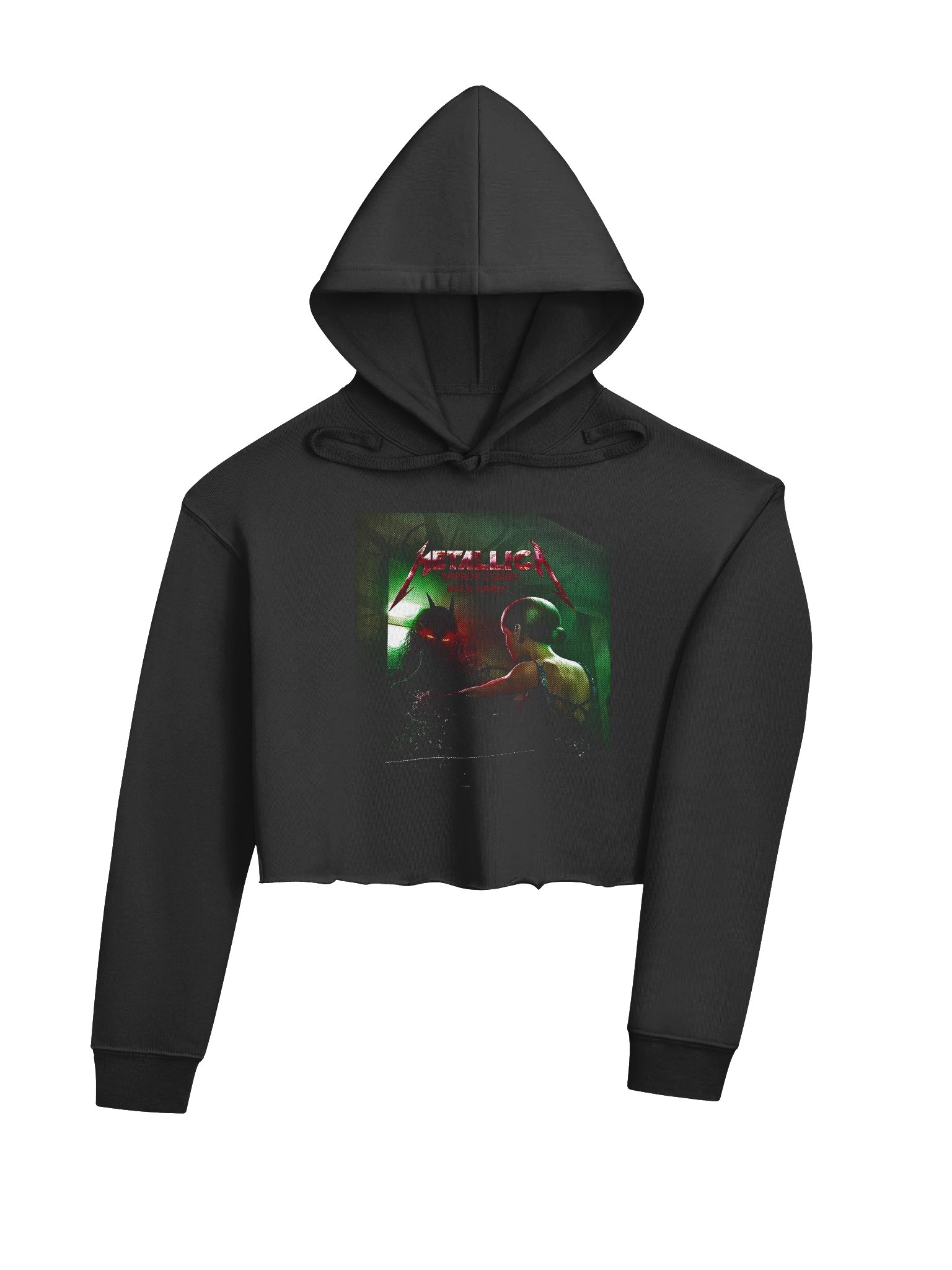 Metallica Band Crop Hoodie | Bella+Canvas 7502 Fleece Cropped Fit product image (4)