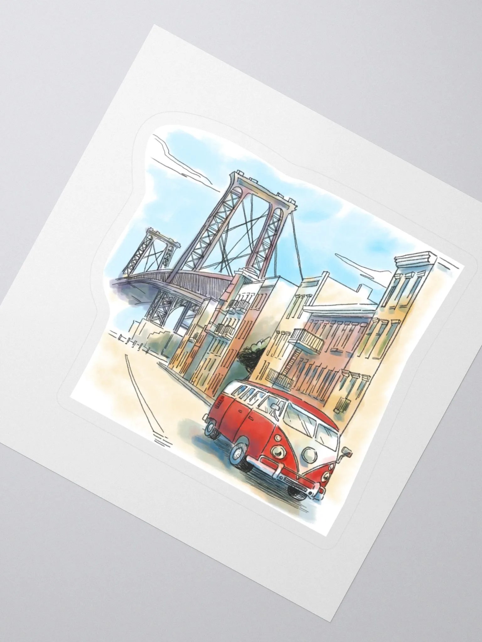Sticker of Williamsburg Bridge product image (2)